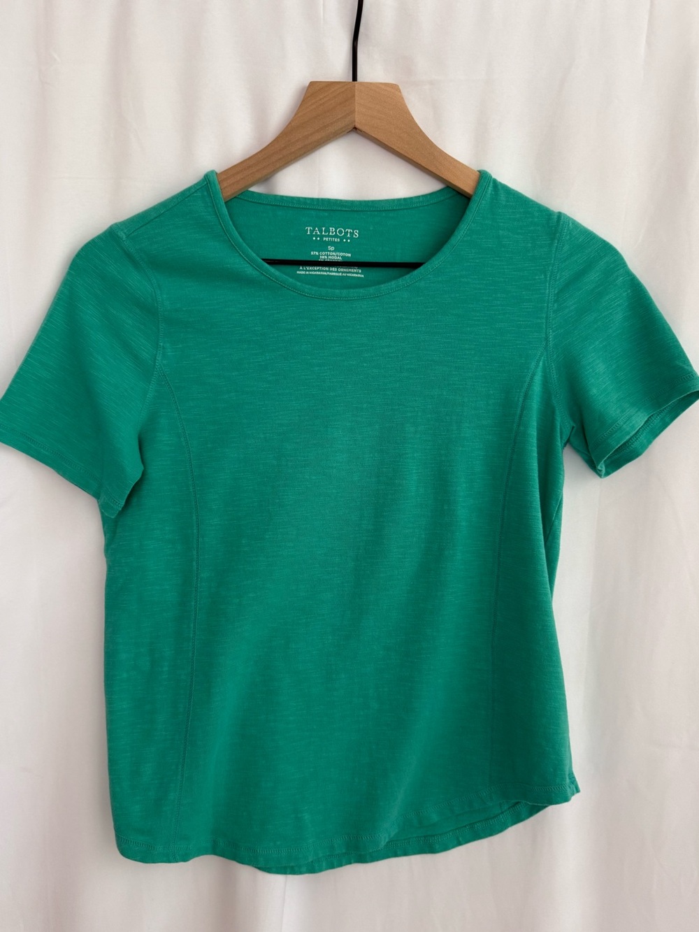 Talbots petites green cotton t-shirt - Emerald Green